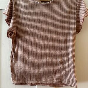 One Clothing Brown Striped Short Sleeve Baby Tee